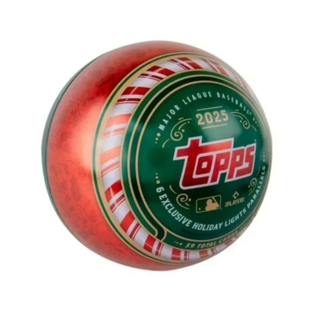 2025 Topps Holiday Baseball Trading Cards Collectors Tin